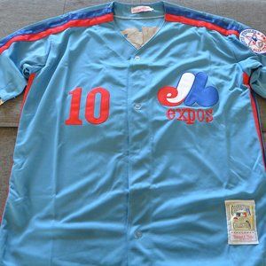 Brand New Montreal Expos Jersey Andre Dawson #10 Blue Men's Large Blue